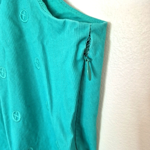 🍁Vineyard Vines Green Eyelet Cotton Dress – Size 8 - Picture 5 of 7